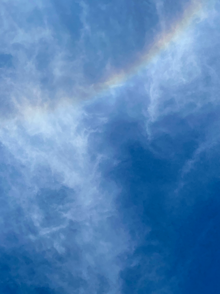 rainbow hearts infinity G — written in the sky— photography by Michal Madison dancing between realms with Godfrey Gao